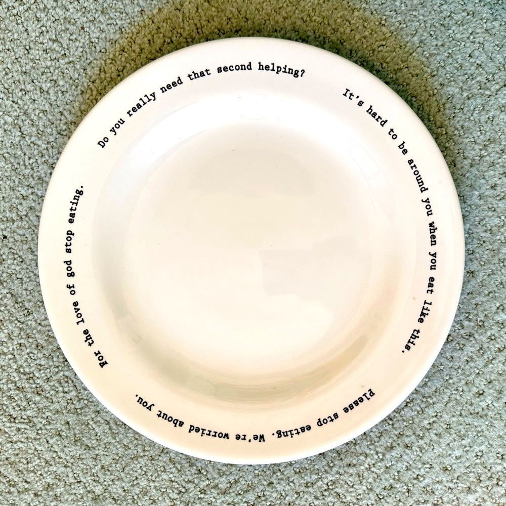 Decorative Funny Dinner Plate with Sayings - BNWT!